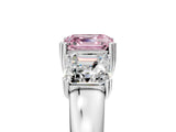 White gold Three-Stone Fancy Pink Asscher Cut Cut Diamond Ring with Channel Set Band and Four-Prong Setting_41