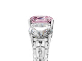 White gold Three-Stone Fancy Pink Asscher Cut Cut Diamond Ring with Channel-Set Band and Prong Setting_17