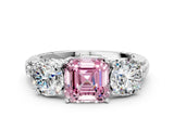 White gold Three-Stone Fancy Pink Asscher Cut Cut Diamond Ring with Channel-Set Band and Prong Setting_18