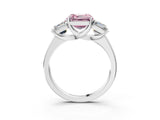 White gold Three-Stone Fancy Pink Asscher Cut Cut Solitaire Ring with Classic Prong Setting_15