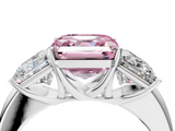 White gold Three-Stone Fancy Pink Asscher  Cut Diamond Ring with Channel-Set Band and Four-Prong Setting_21