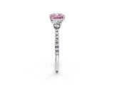 White gold Three-Stone Fancy Pink Cushion Cut Cut Diamond Pavé Band with Prong Setting_53
