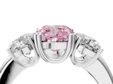 White gold Three-Stone Fancy Pink Cushion Cut Cut Diamond Ring with Channel Set Band and Four-Prong Setting_16