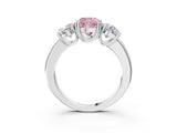 White gold Three-Stone Fancy Pink Cushion Cut Cut Diamond Ring with Channel Set Band and Four-Prong Setting_27