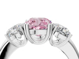 White gold Three-Stone Fancy Pink Cushion Cut Cut Diamond Ring with Channel Set Band and Four-Prong Setting_28