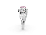 White gold Three-Stone Fancy Pink Cushion Cut Cut Diamond Split Shank Prong Set Ring_14