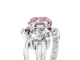 White gold Three-Stone Fancy Pink Cushion Cut Cut Diamond Split Shank Prong Set Ring_17