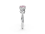 White gold Three-Stone Fancy Pink Cushion Cut Diamond Channel Set Engagement Ring with Prong Setting_26