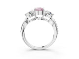 White gold Three-Stone Fancy Pink Cushion Cut Diamond Channel Set Engagement Ring with Prong Setting_27