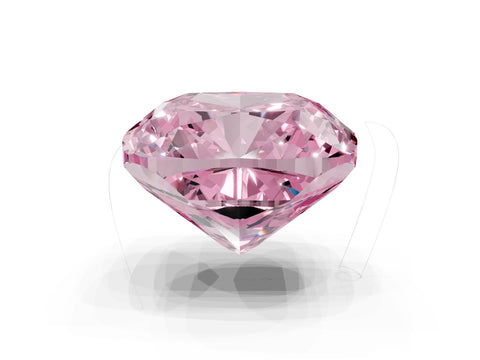 White gold Three-Stone Fancy Pink Cushion Cut Diamond Engagement Ring with Pave Band and Prong Setting_3