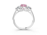 White gold Three-Stone Fancy Pink Cushion Cut Diamond Engagement Ring with Prong Setting_18