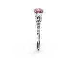 White gold Three-Stone Fancy Pink Cushion  Cut Diamond Pavé Band with Four-Prong Setting_30