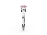 White gold Three-Stone Fancy Pink Cushion  Cut Diamond Ring with Channel-Set Band and Four-Prong Setting_49