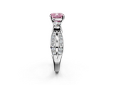 White gold Three-Stone Fancy Pink Cushion  Cut Diamond Twist Band with Prong Setting_54