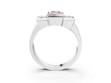White gold Three Stone Fancy Pink Emerald Cut Cut Channel Set Diamond Ring_27
