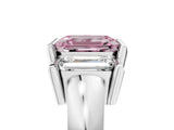 White gold Three Stone Fancy Pink Emerald Cut Cut Channel Set Diamond Ring_29