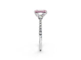 White gold Three-Stone Fancy Pink Emerald Cut Cut Diamond Pavé Band with Prong Setting_29
