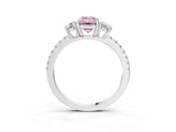White gold Three-Stone Fancy Pink Emerald Cut Cut Diamond Pavé Band with Prong Setting_36