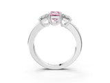 White gold Three-Stone Fancy Pink Emerald Cut Cut Diamond Ring with Channel Set Band and Four-Prong Setting_15