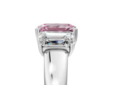 White gold Three-Stone Fancy Pink Emerald Cut Cut Diamond Ring with Channel Set Band and Four-Prong Setting_17