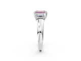 White gold Three-Stone Fancy Pink Emerald Cut Cut Diamond Ring with Channel Set Band and Four-Prong Setting_38