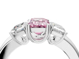 White gold Three-Stone Fancy Pink Emerald Cut Cut Diamond Ring with Channel Set Band and Four-Prong Setting_40