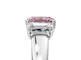 White gold Three-Stone Fancy Pink Emerald Cut Cut Diamond Ring with Channel Set Band and Four-Prong Setting_41