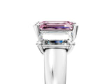 White gold Three-Stone Fancy Pink Emerald Cut Cut Solitaire Ring with Classic Prong Setting_17
