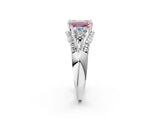 White gold Three-Stone Fancy Pink Emerald Cut Diamond Engagement Ring with Pave Band and Prong Setting_15