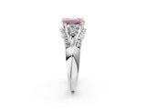 White gold Three-Stone Fancy Pink Emerald Cut Diamond Engagement Ring with Pave Band and Prong Setting_26