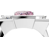 White gold Three Stone Fancy Pink Heart Cut Cut Channel Set Diamond Ring_40