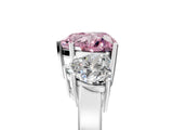 White gold Three-Stone Fancy Pink Heart Cut Cut Diamond Engagement Ring with Flat Band and Four-Prong Setting_17
