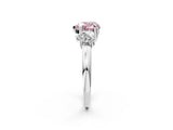 White gold Three-Stone Fancy Pink Heart Cut Cut Diamond Ring with Channel Set Band and Four-Prong Setting_14