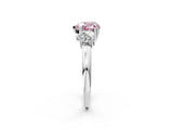 White gold Three-Stone Fancy Pink Heart Cut Cut Diamond Ring with Channel Set Band and Four-Prong Setting_14