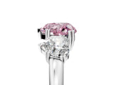 White gold Three-Stone Fancy Pink Heart Cut Cut Diamond Ring with Channel Set Band and Four-Prong Setting_17