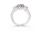 White gold Three-Stone Fancy Pink Heart Cut Cut Diamond Ring with Channel Set Band and Four-Prong Setting_40