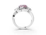 White gold Three-Stone Fancy Pink Heart Cut Cut Diamond Split Shank Prong Set Ring_15