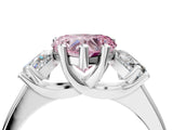 White gold Three-Stone Fancy Pink Heart Cut Cut Solitaire Ring with Classic Prong Setting_16