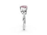 White gold Three-Stone Fancy Pink Heart Cut Diamond Channel Set Engagement Ring with Prong Setting_14