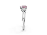 White gold Three-Stone Fancy Pink Heart Cut Diamond Engagement Ring with Prong Setting_17