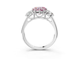 White gold Three-Stone Fancy Pink Heart Cut Diamond Engagement Ring with Prong Setting_18
