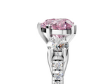 White gold Three-Stone Fancy Pink Heart  Cut Diamond Pavé Band with Four-Prong Setting_33