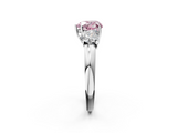 White gold Three-Stone Fancy Pink Heart  Cut Diamond Ring with Channel-Set Band and Four-Prong Setting_68