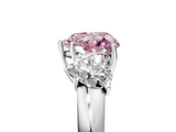 White gold Three-Stone Fancy Pink Heart  Cut Diamond Ring with Channel-Set Band and Four-Prong Setting_71