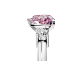White gold Three-Stone Fancy Pink Heart  Cut Diamond Solitaire with Prong Setting and Classic Band_39
