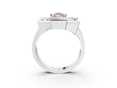 White gold Three Stone Fancy Pink Marquise Cut Cut Channel Set Diamond Ring_39