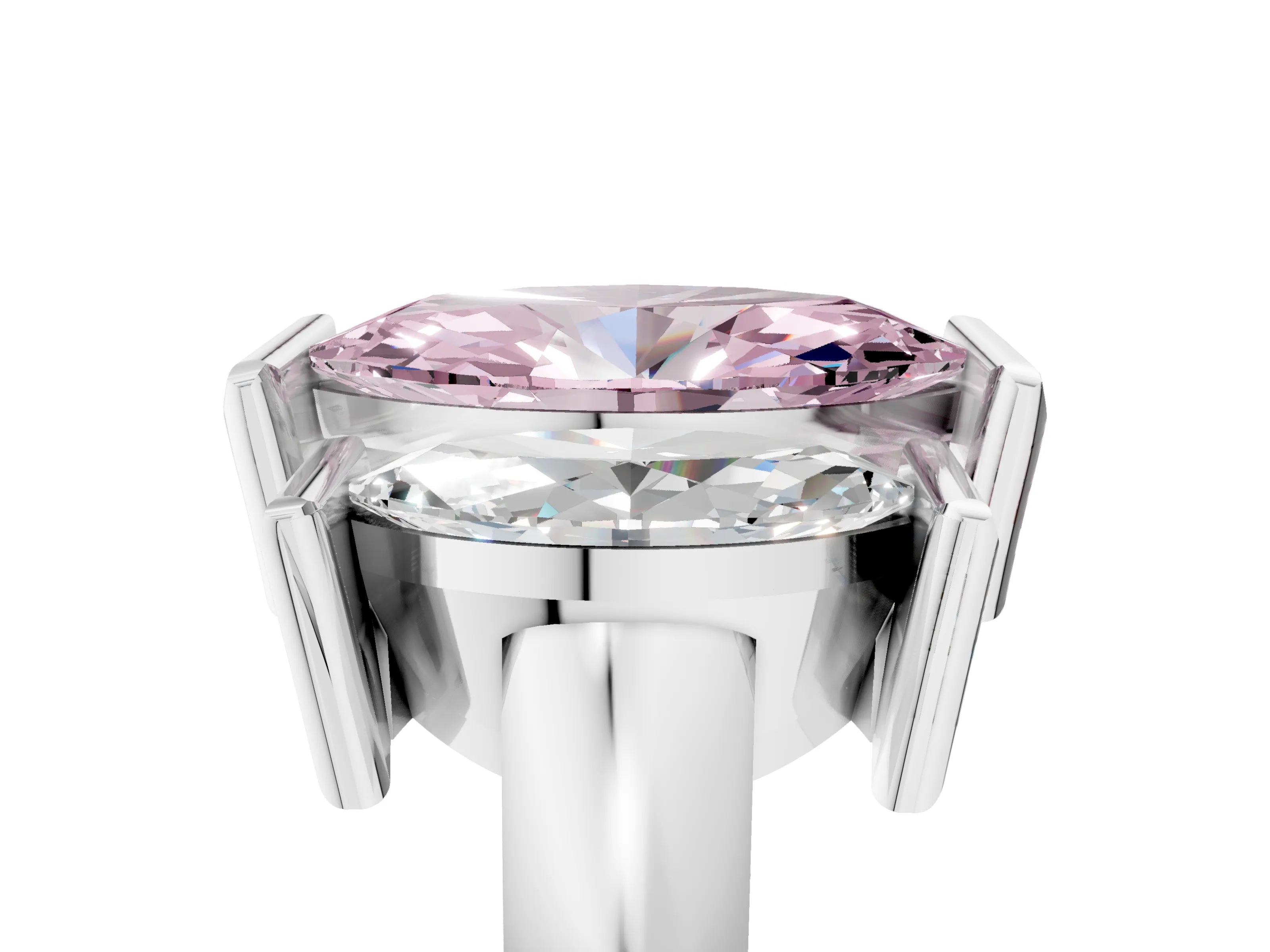 White gold Three Stone Fancy Pink Marquise Cut Cut Channel Set Diamond Ring_41