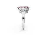 White gold Three-Stone Fancy Pink Marquise Cut Cut Diamond Engagement Ring with Flat Band and Four-Prong Setting_14