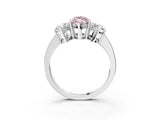 White gold Three-Stone Fancy Pink Marquise Cut Cut Diamond Engagement Ring with Flat Band and Four-Prong Setting_15