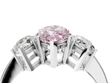 White gold Three-Stone Fancy Pink Marquise Cut Cut Diamond Engagement Ring with Flat Band and Four-Prong Setting_16